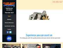 Tablet Screenshot of cliffdaybattery.com